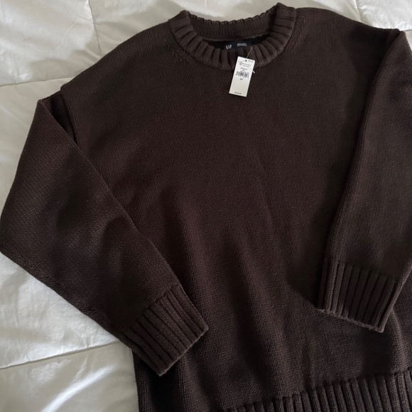 GAP COTTON BROWN SWEATER - Picture 2 of 5